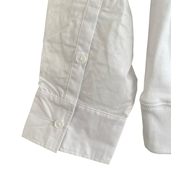 Thakoon White Embroidered Balloon Sleeve Sweatshirt Medium NEW - Picture 7 of 8